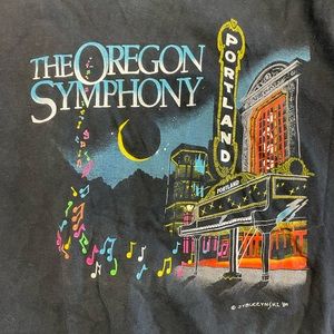 Vintage The Oregon Symphony T-Shirt -Size XL Rare Single Stich 1989